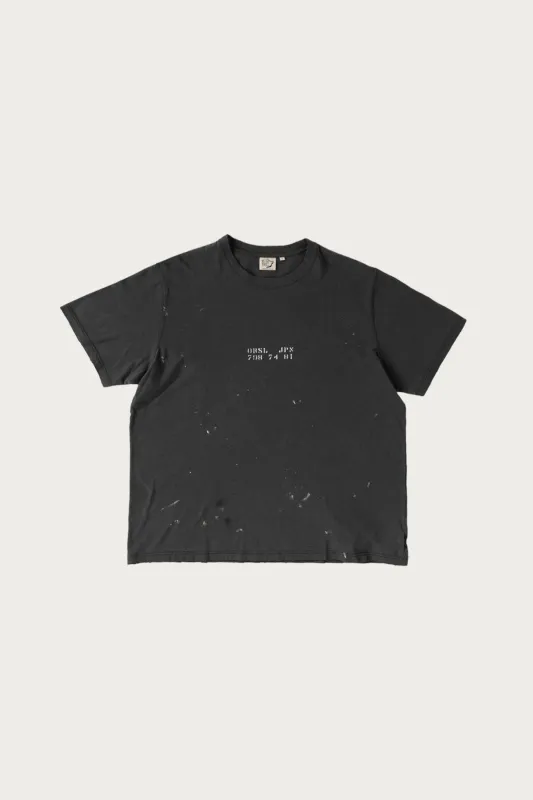 ORSL JPN Print Tee - Black made by orSlow