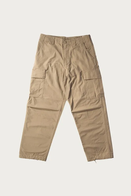 Vintage Fit 6 Pocket Cargo Pants - Beige made by orSlow