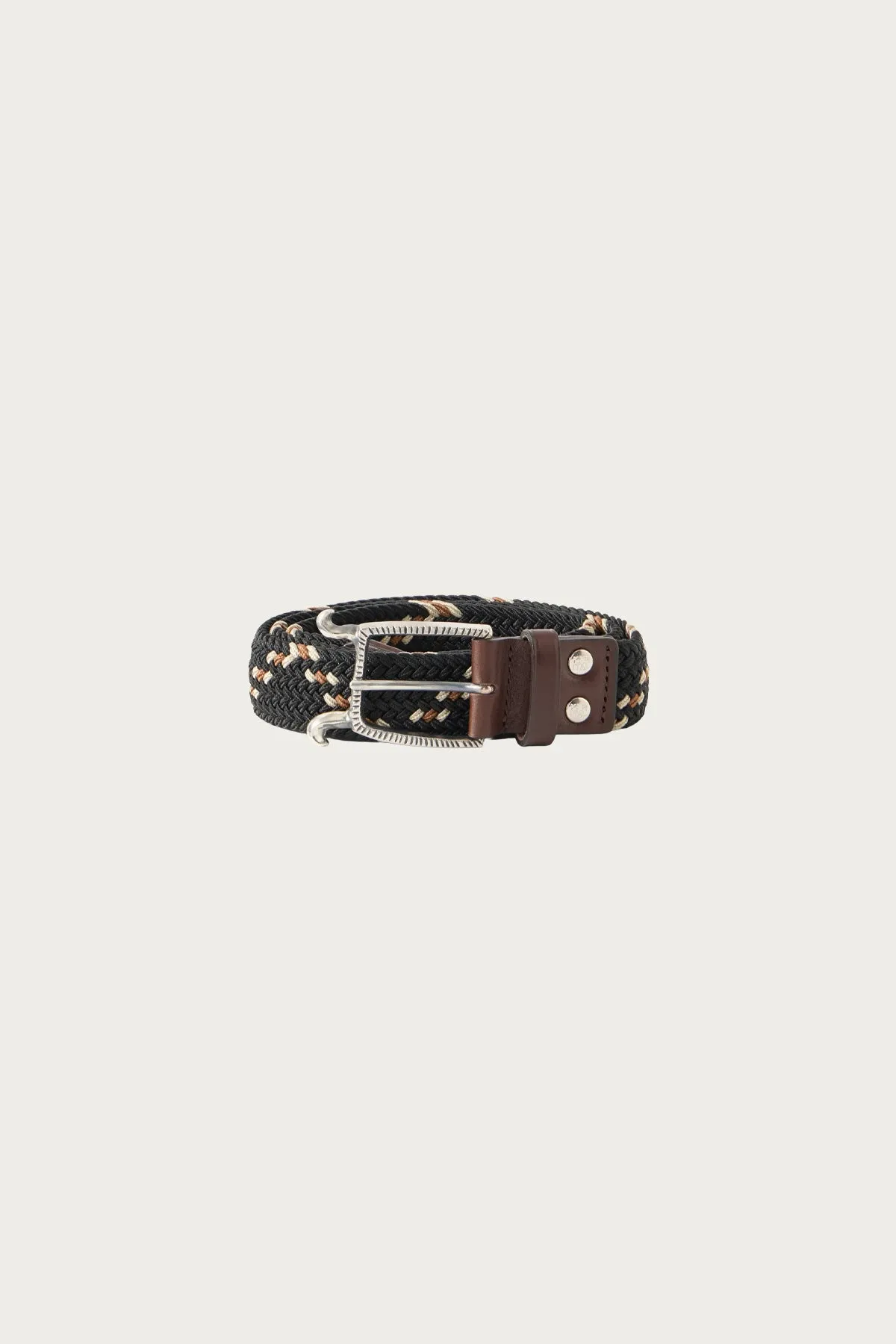 Stretch Mesh ATLAS Buckle Belt - Black sold by Canoe Club