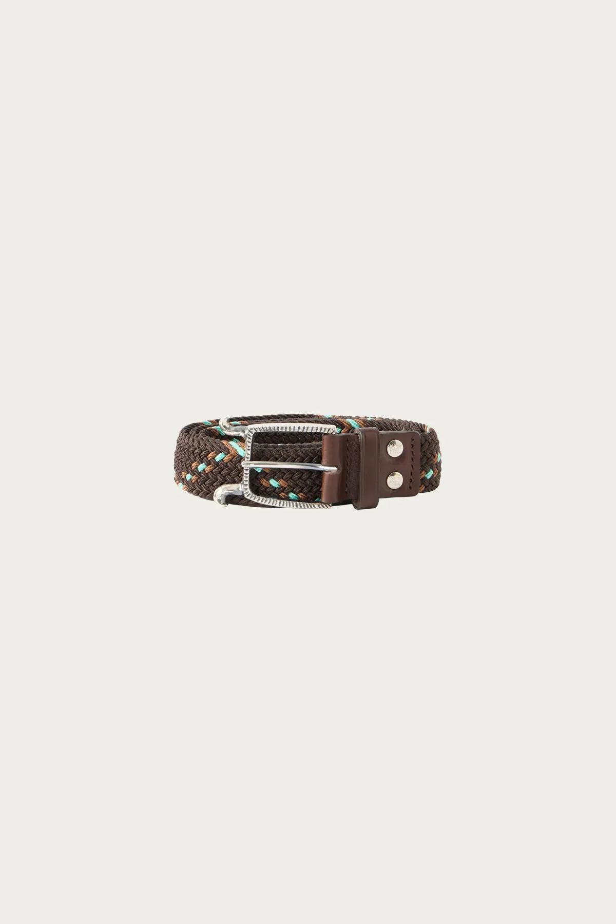 Stretch Mesh ATLAS Buckle Belt - Brown sold by Canoe Club