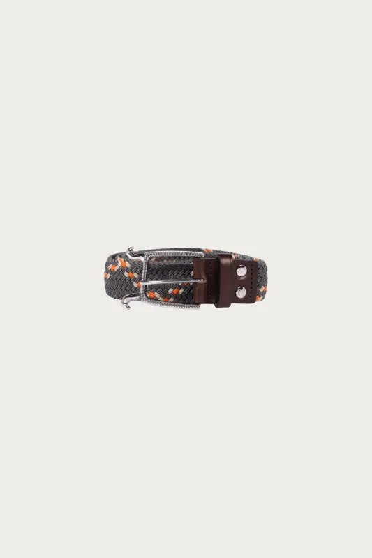 Stretch Mesh ATLAS Buckle Belt - Gray made by Kapital