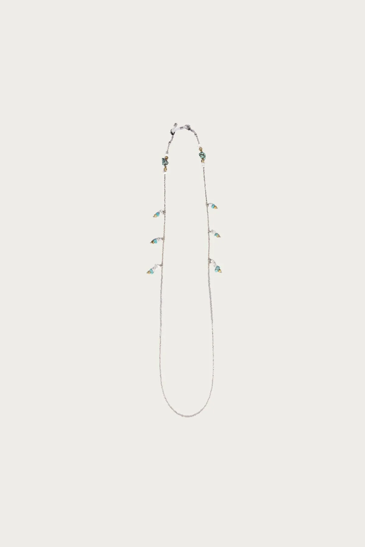 Beads BRUNCH Glasses Chain - Silver sold by Canoe Club