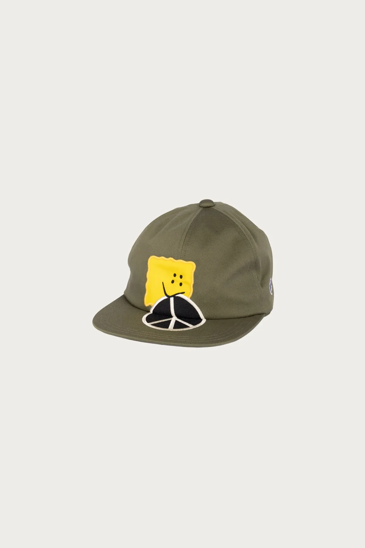 Chino Baseball Cap (PECKISH PEACE Embroidery) - Khaki sold by Canoe Club