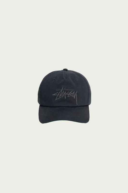 Big Stock Mid Depth Cap - Navy Eclipse made by Stussy