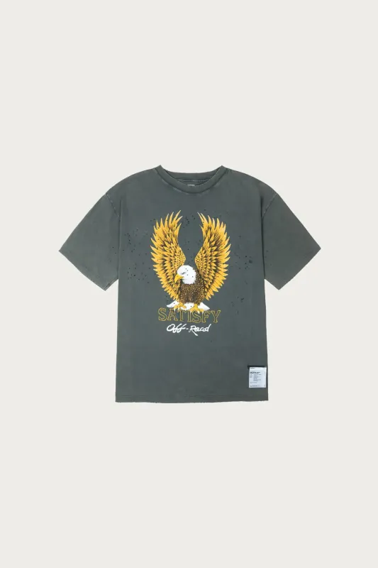 Mothtech T-Shirt - Faded Black (Eagle) made by Satisfy Running