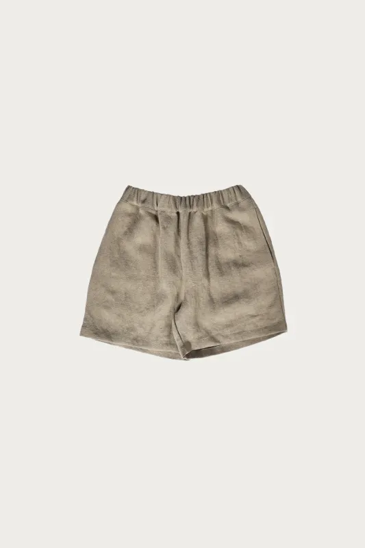 Garden Short - Olive Butcher Linen made by Canoe Club
