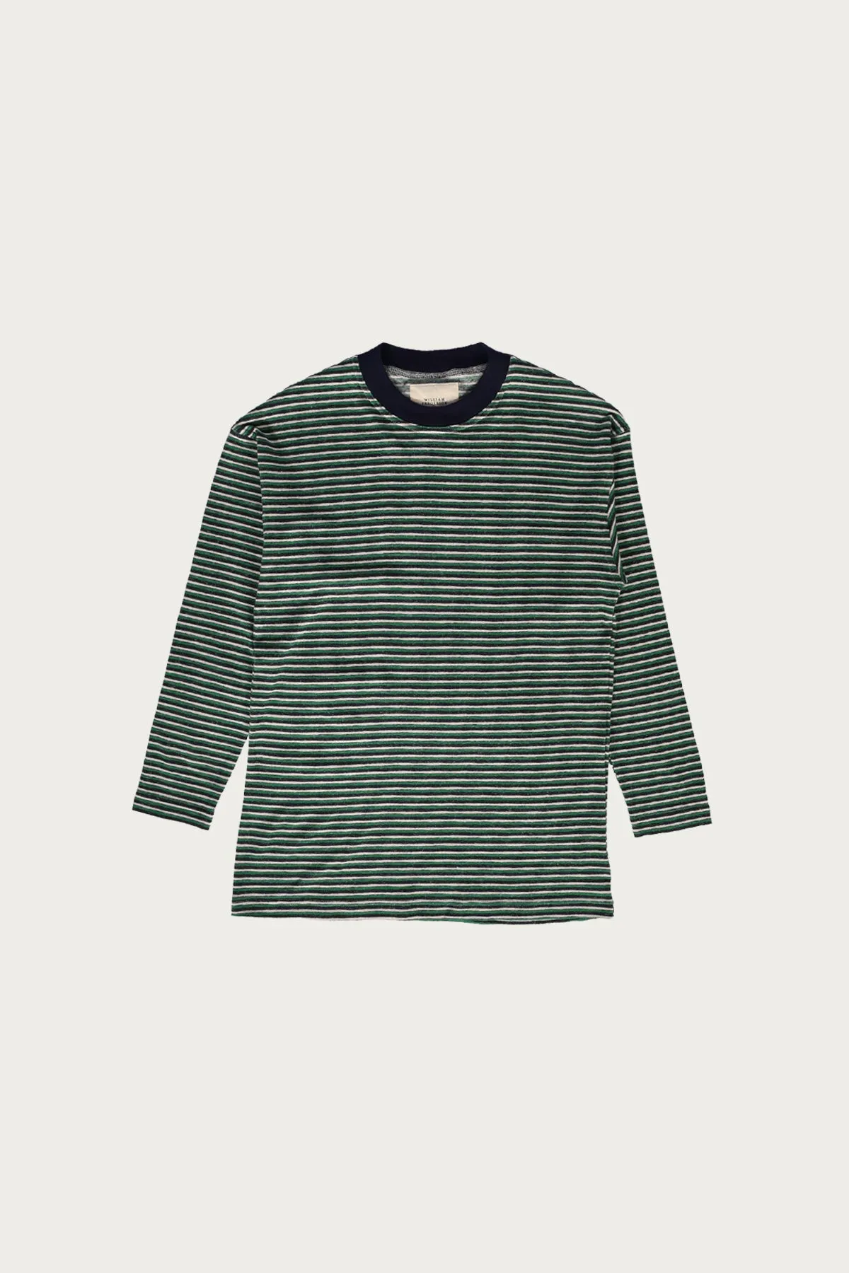Long Sleeve Tee - Navy, Green, Cream Stripe sold by Canoe Club