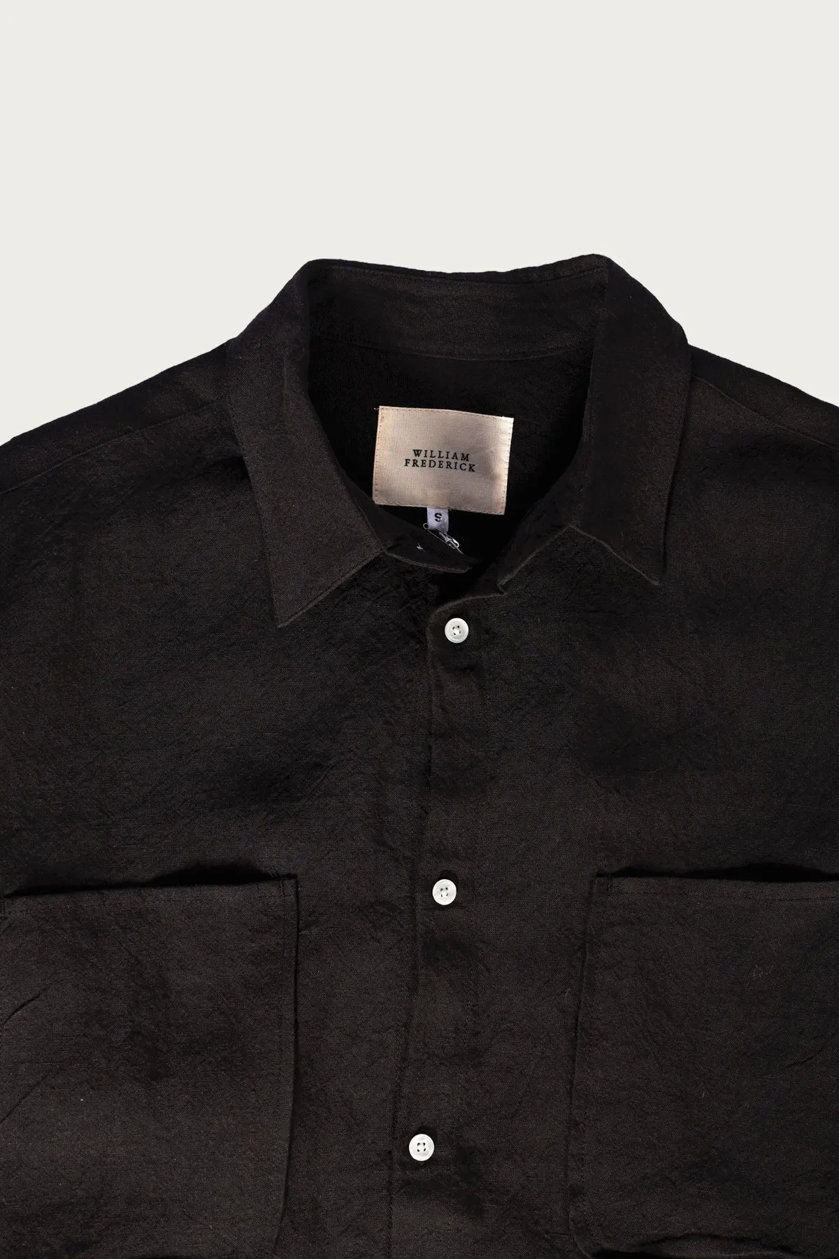 Office Shirt - Black Linen sold by Canoe Club product image thumbnail 2