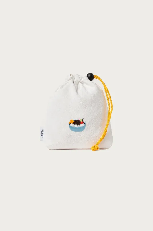 Embroidered Drawstring Bag - Anmitsu made by Canoe Club