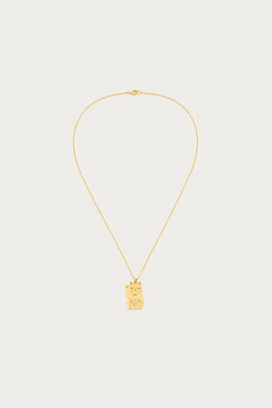 Beams Japan Fortune Cat Necklace made by Canoe Club