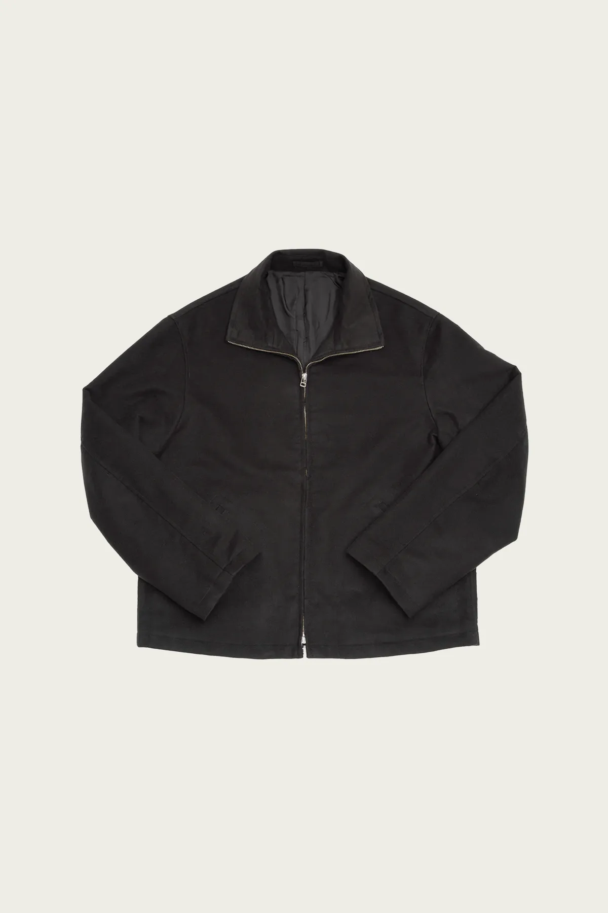 Circuit Jacket - Black Cotton Silk Moleskin sold by Canoe Club