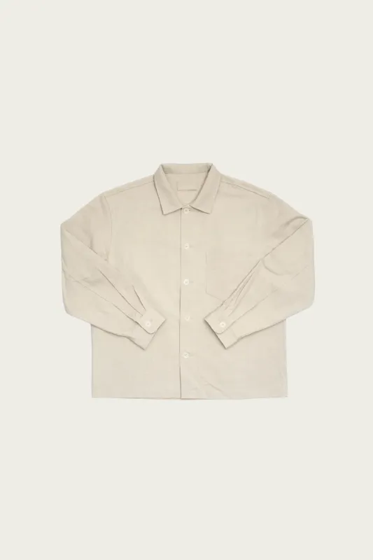 Travail Shirt - Clay Satin Drum Cotton made by James Coward