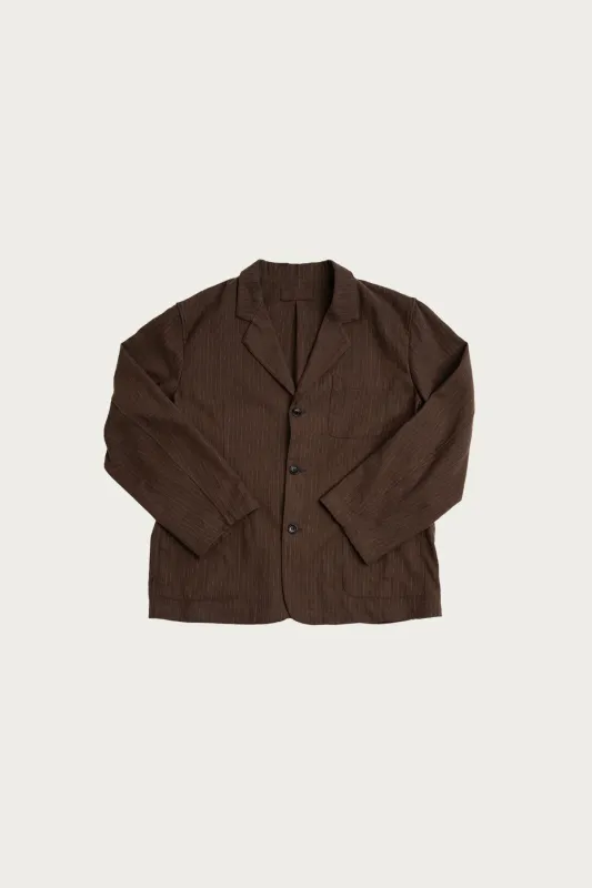 Carry On Jacket - Dark Brown Stripe made by James Coward