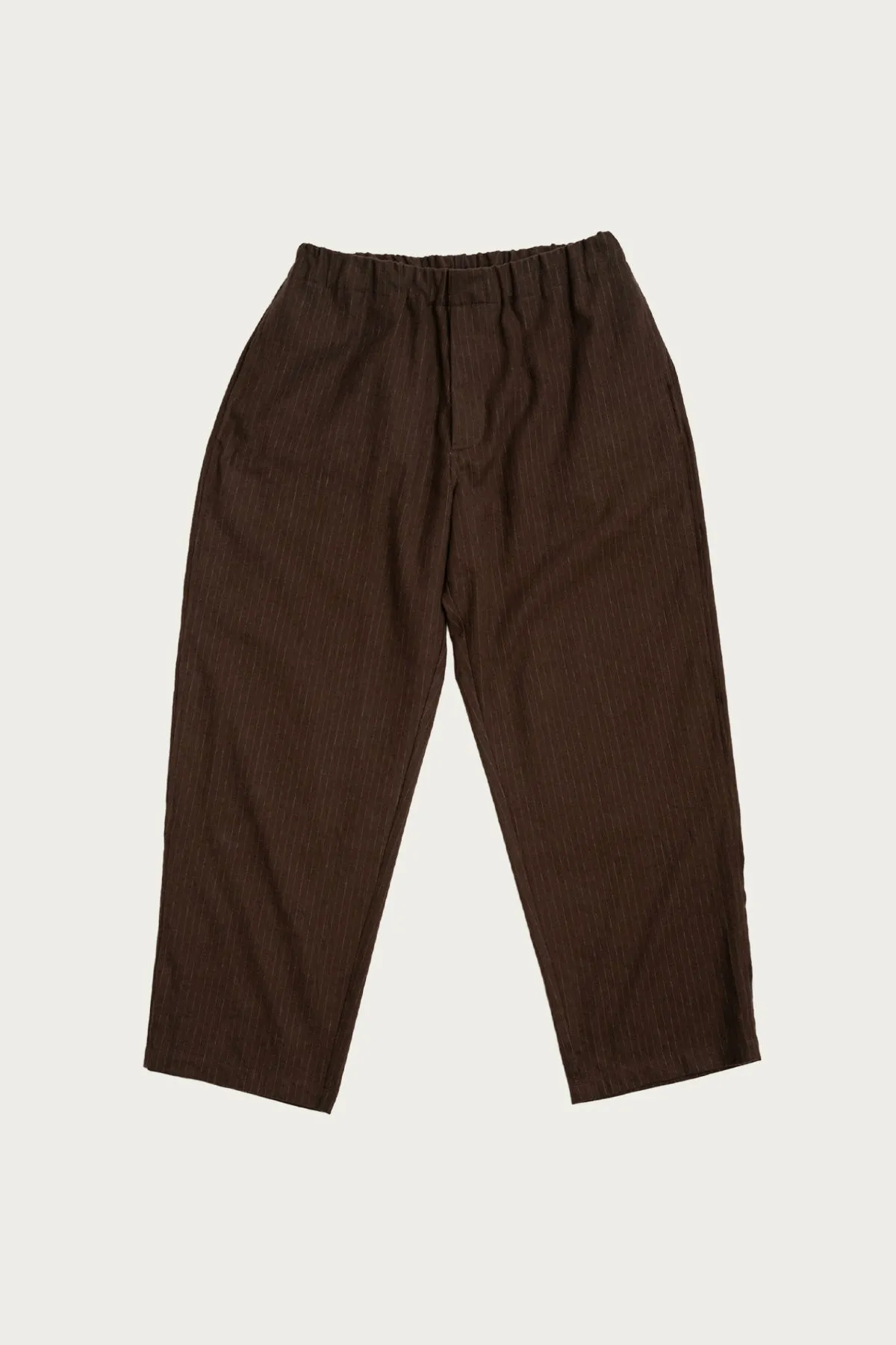 Carry On Pant - Dark Brown Stripe sold by Canoe Club