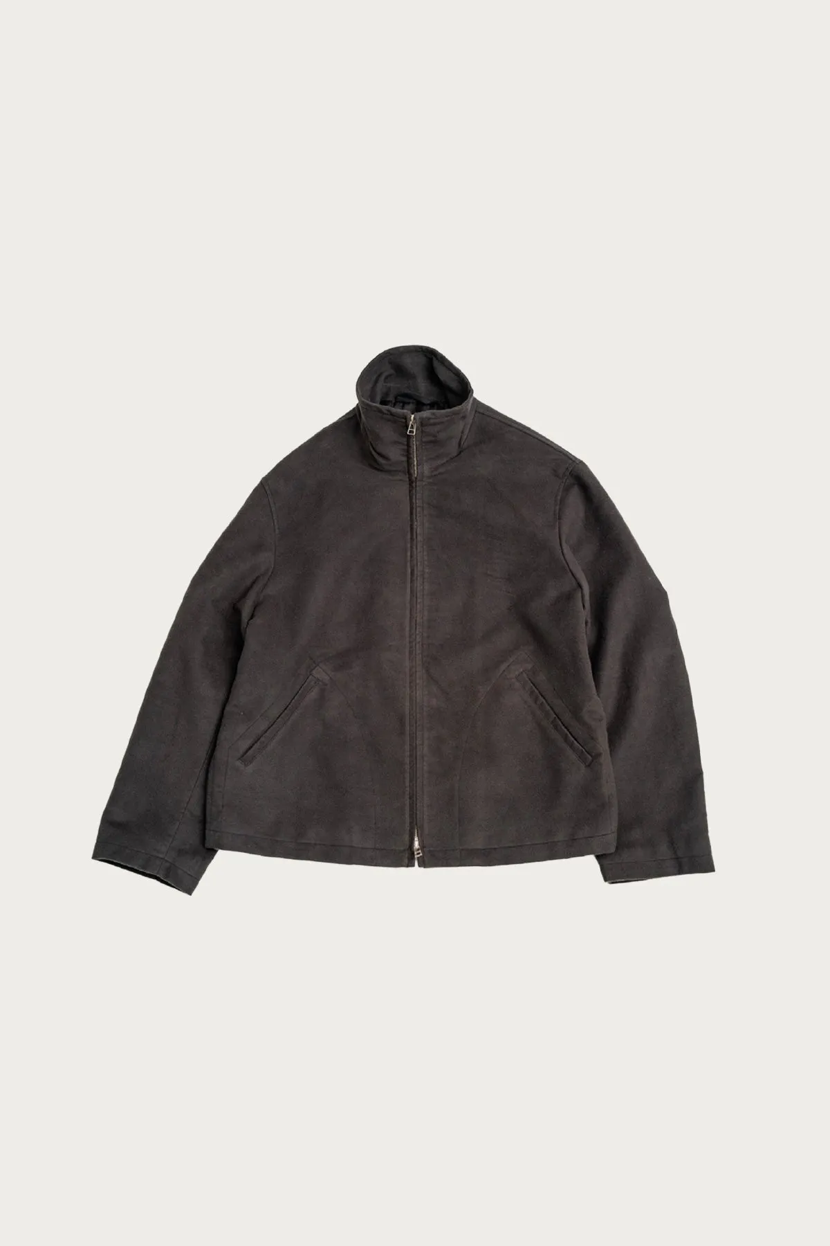 Circuit Jacket - Charcoal Cotton Silk Moleskin sold by Canoe Club product image thumbnail 2