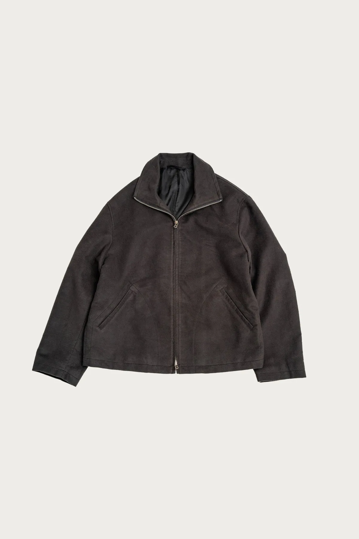 Circuit Jacket - Charcoal Cotton Silk Moleskin sold by Canoe Club
