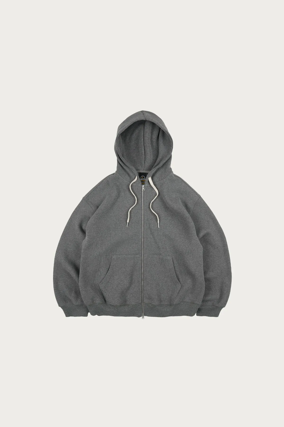Waffle Hood Zip Up Parka - Grey sold by Canoe Club