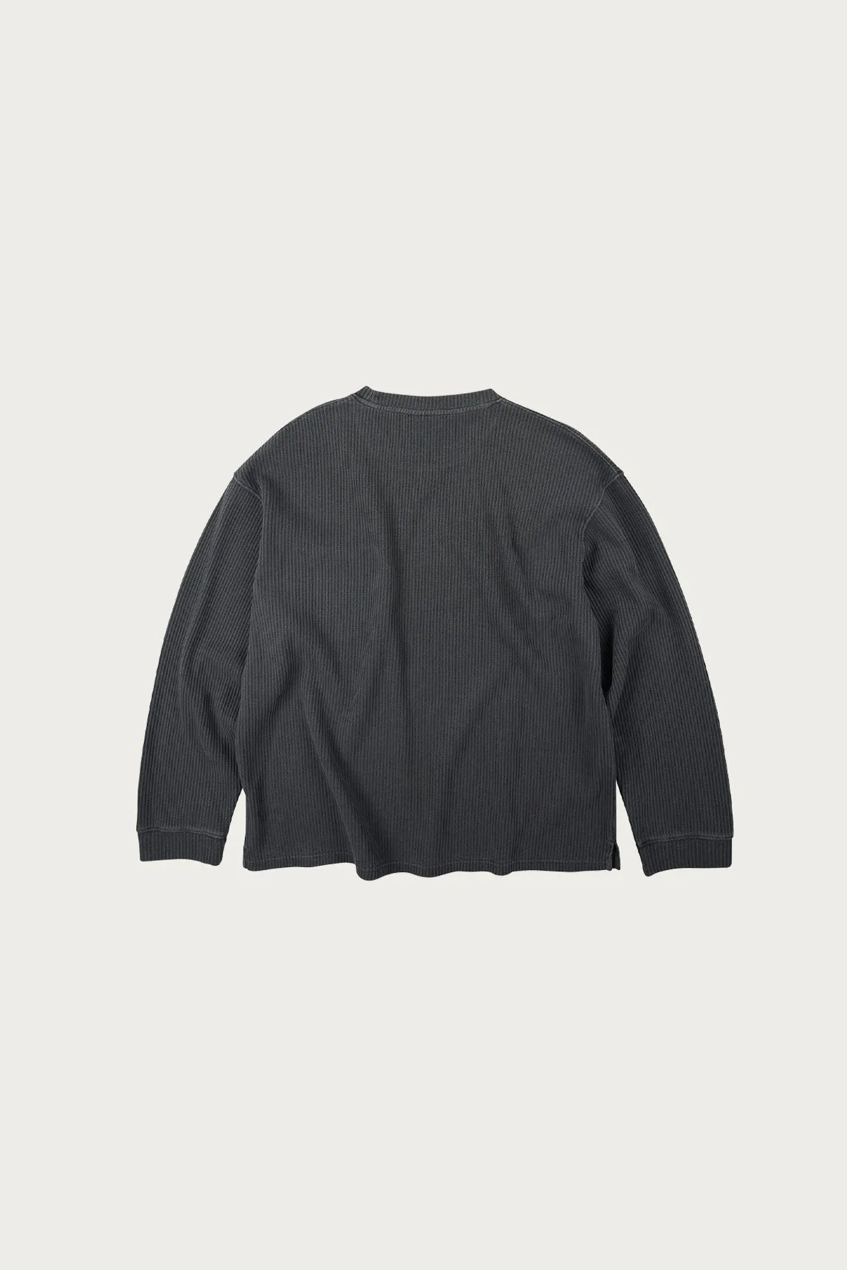 Pigment Dyeing Waffle Pocket Tee - Charcoal sold by Canoe Club product image thumbnail 2