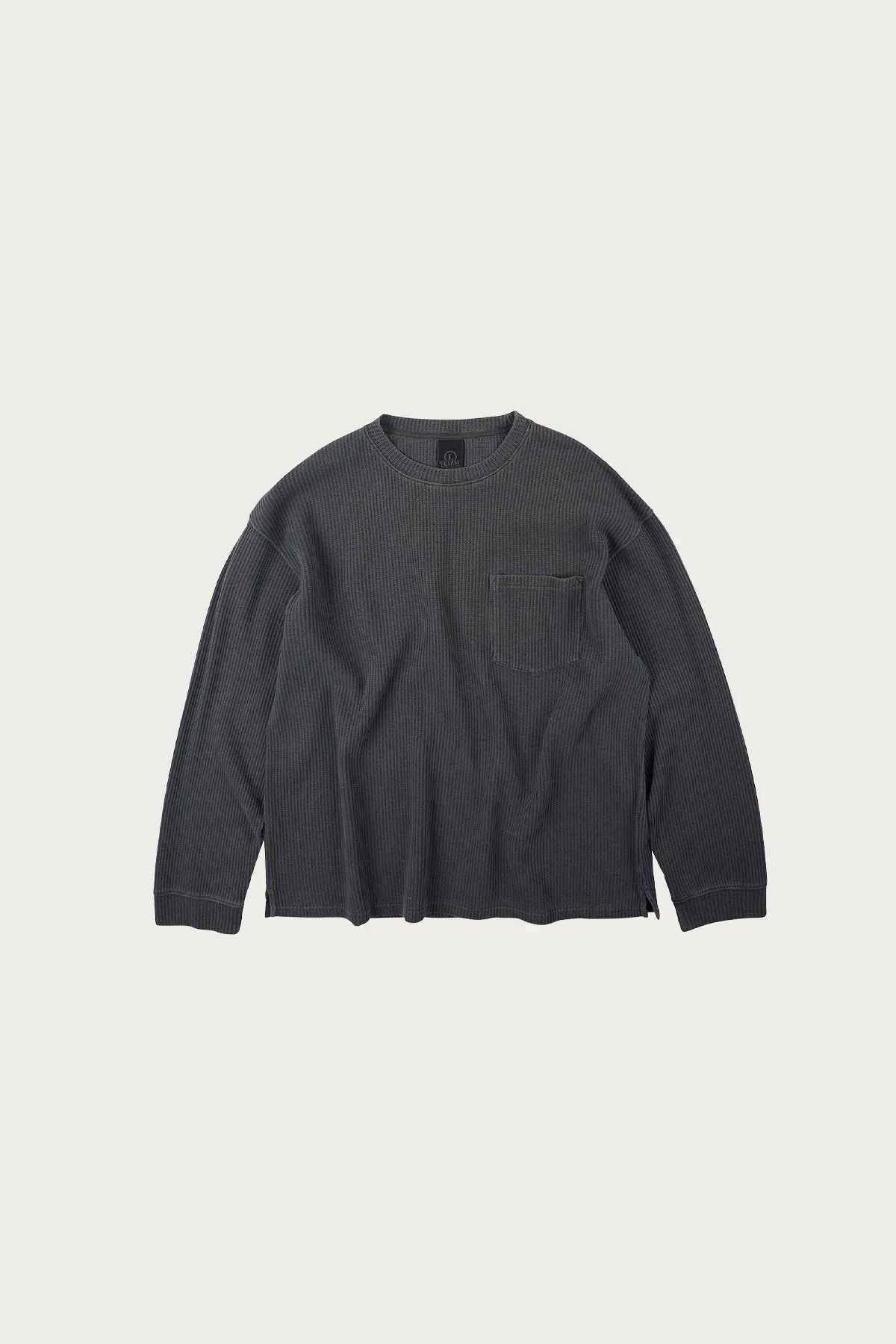 Pigment Dyeing Waffle Pocket Tee - Charcoal sold by Canoe Club