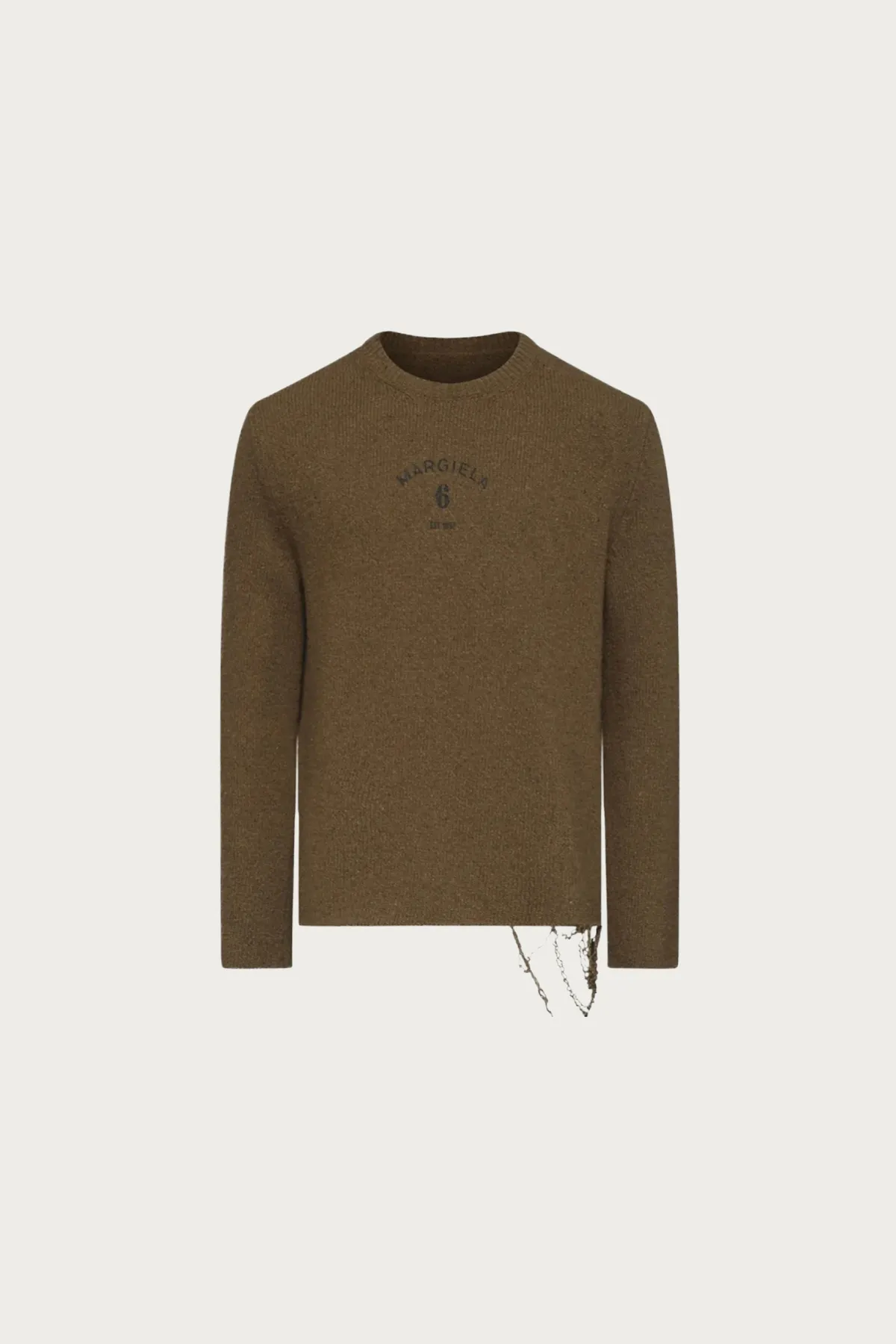 Wool Blend Jumper - Brown sold by Canoe Club