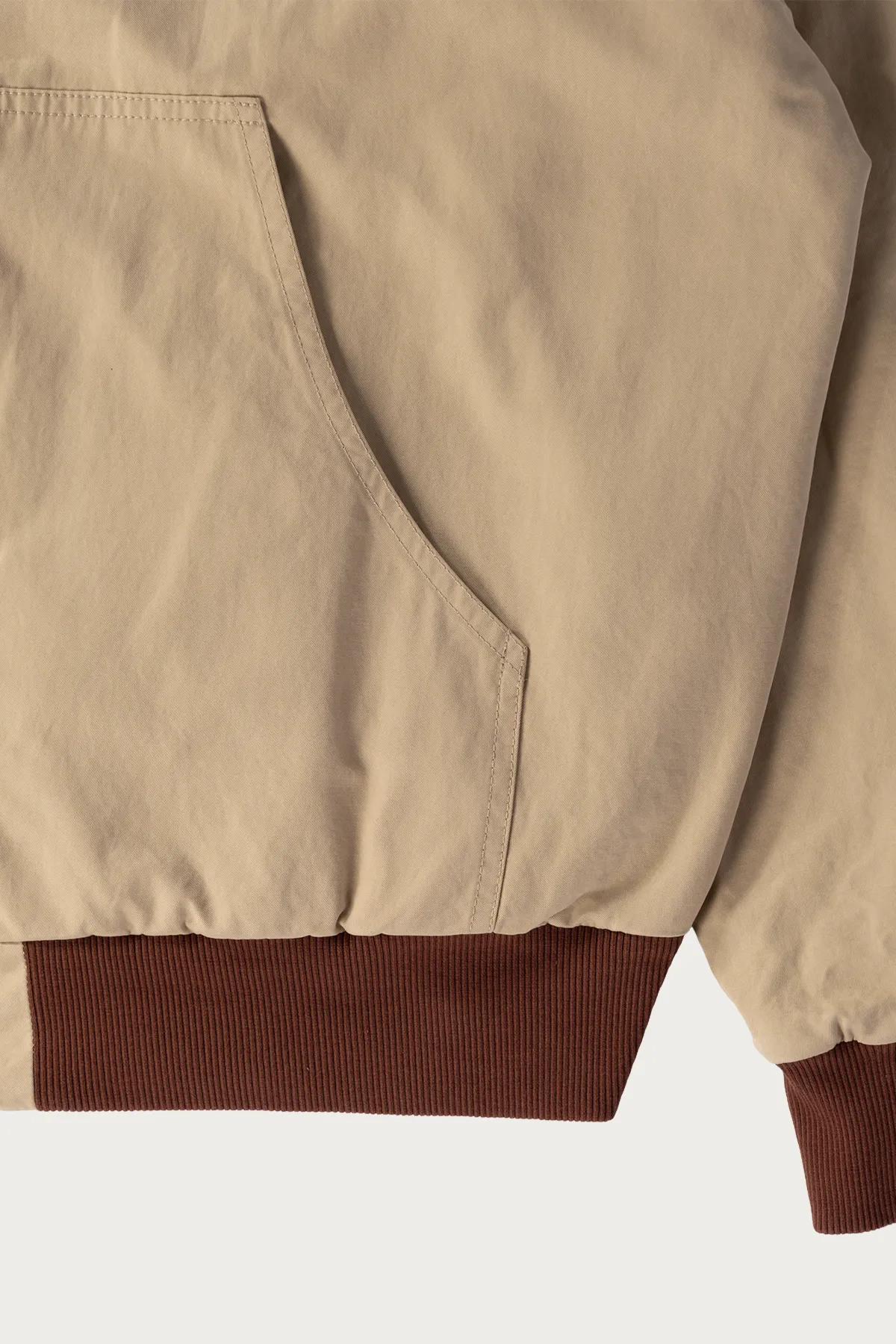Reversible Numeral Zip Work Jacket - Tan/Burgundy sold by Canoe Club product image thumbnail 4