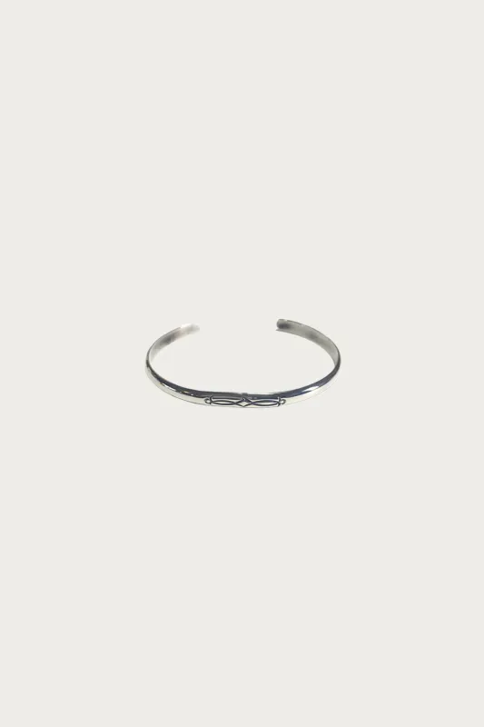 Silver Stamp Bangle made by North Works
