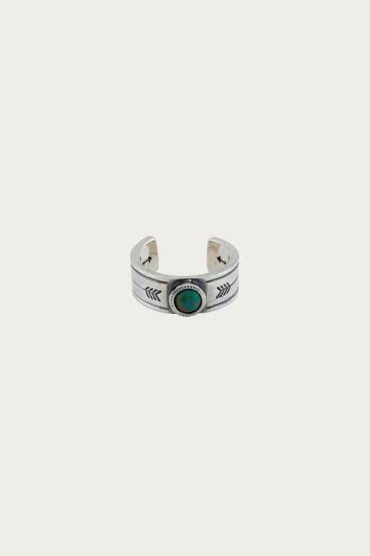 Turquoise Stamp Ring - Arrows made by North Works