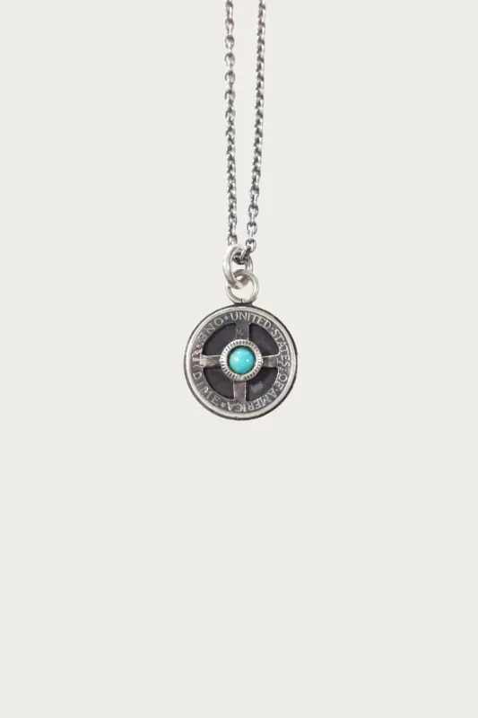 10¢ Turquoise Medicine Wheel Pendant made by North Works