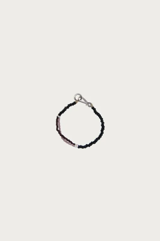 Deadstock Glass Bead Bracelet - Black/Brown made by North Works