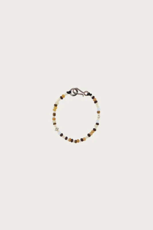 Deadstock Glass Bead Bracelet - Brown/Natural made by North Works