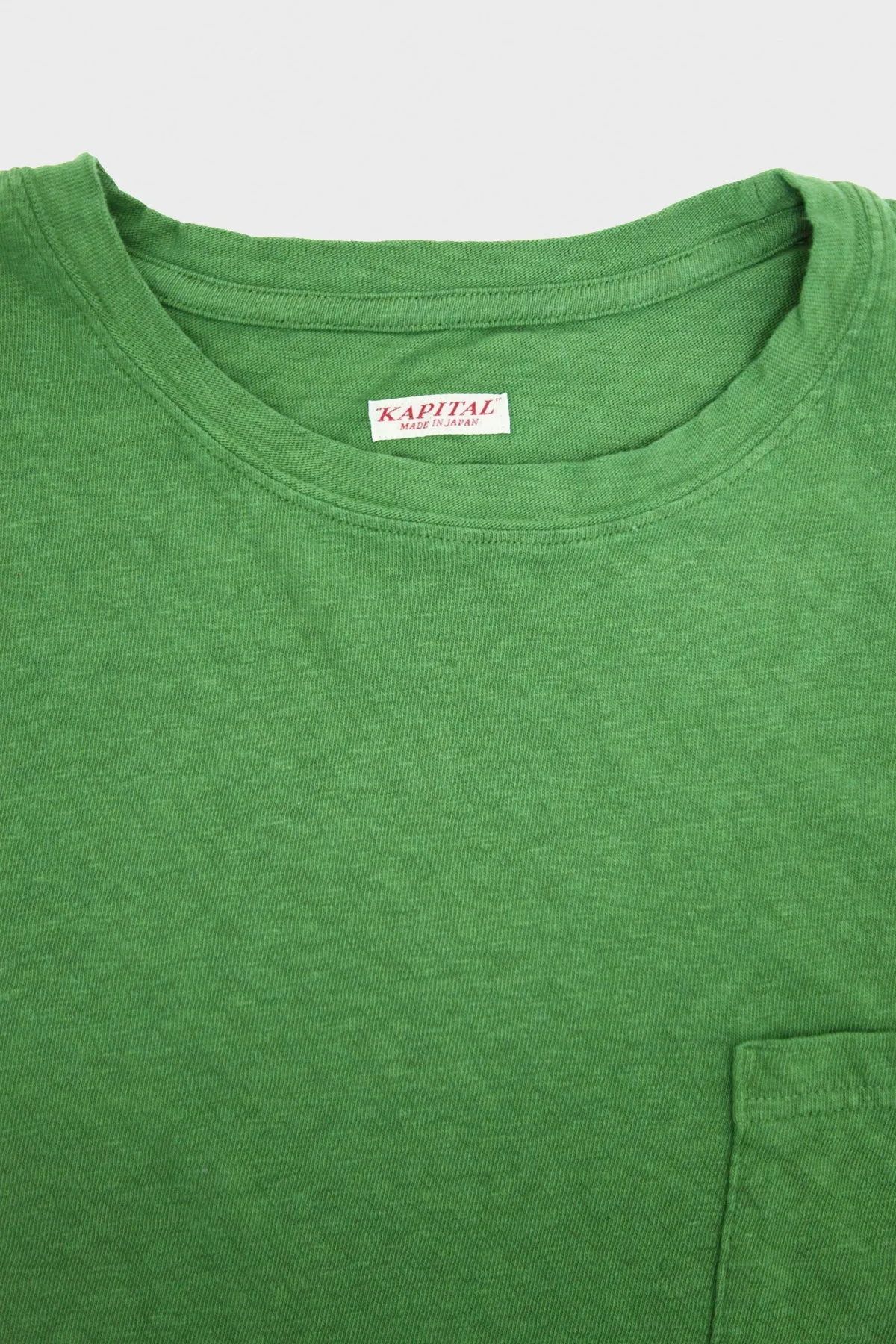 Gauze Jersey Crew Pocket T - Green sold by Canoe Club product image thumbnail 4