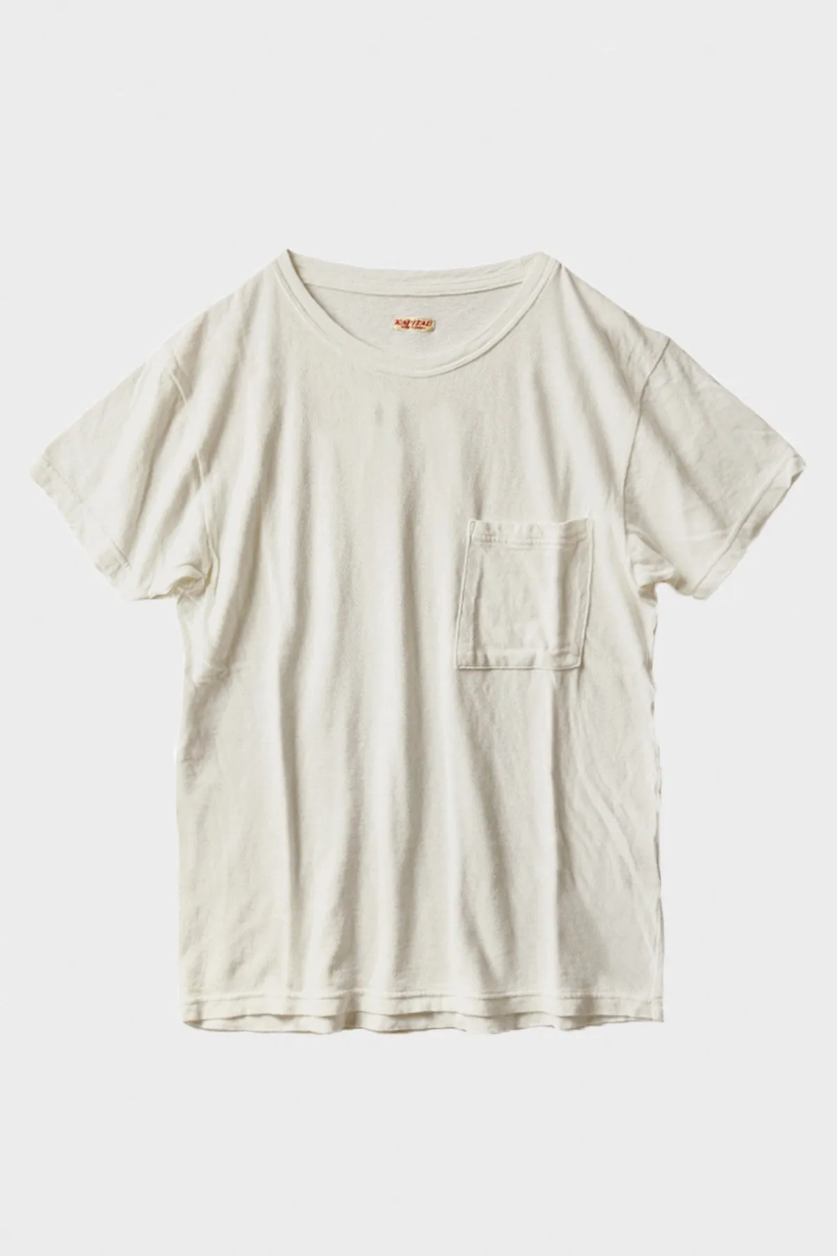 Gauze Jersey Crew Pocket T - Ivory sold by Canoe Club