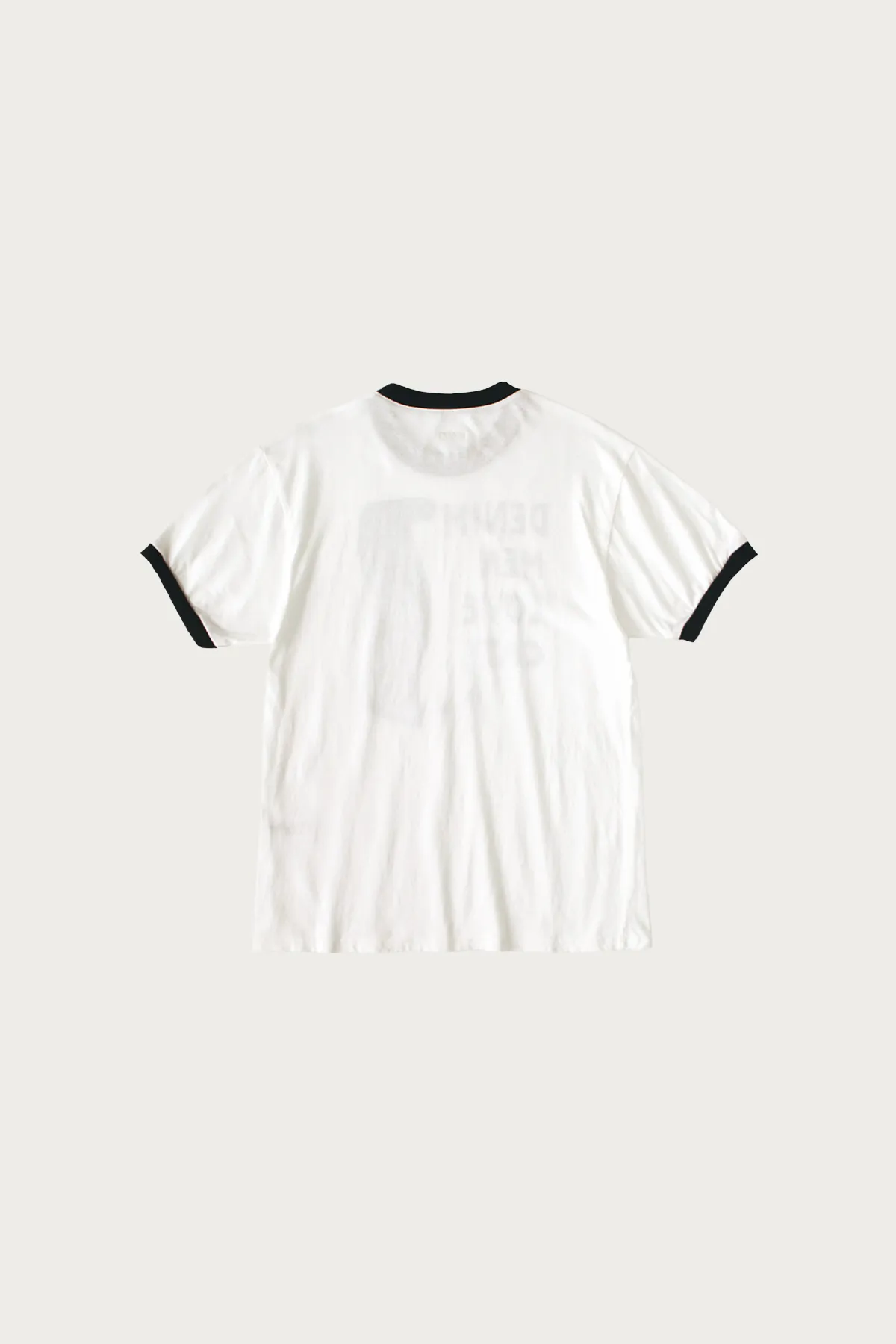 20/-Jersey Ringer T (DENIM MEN LOVE CATS) - White sold by Canoe Club product image thumbnail 2