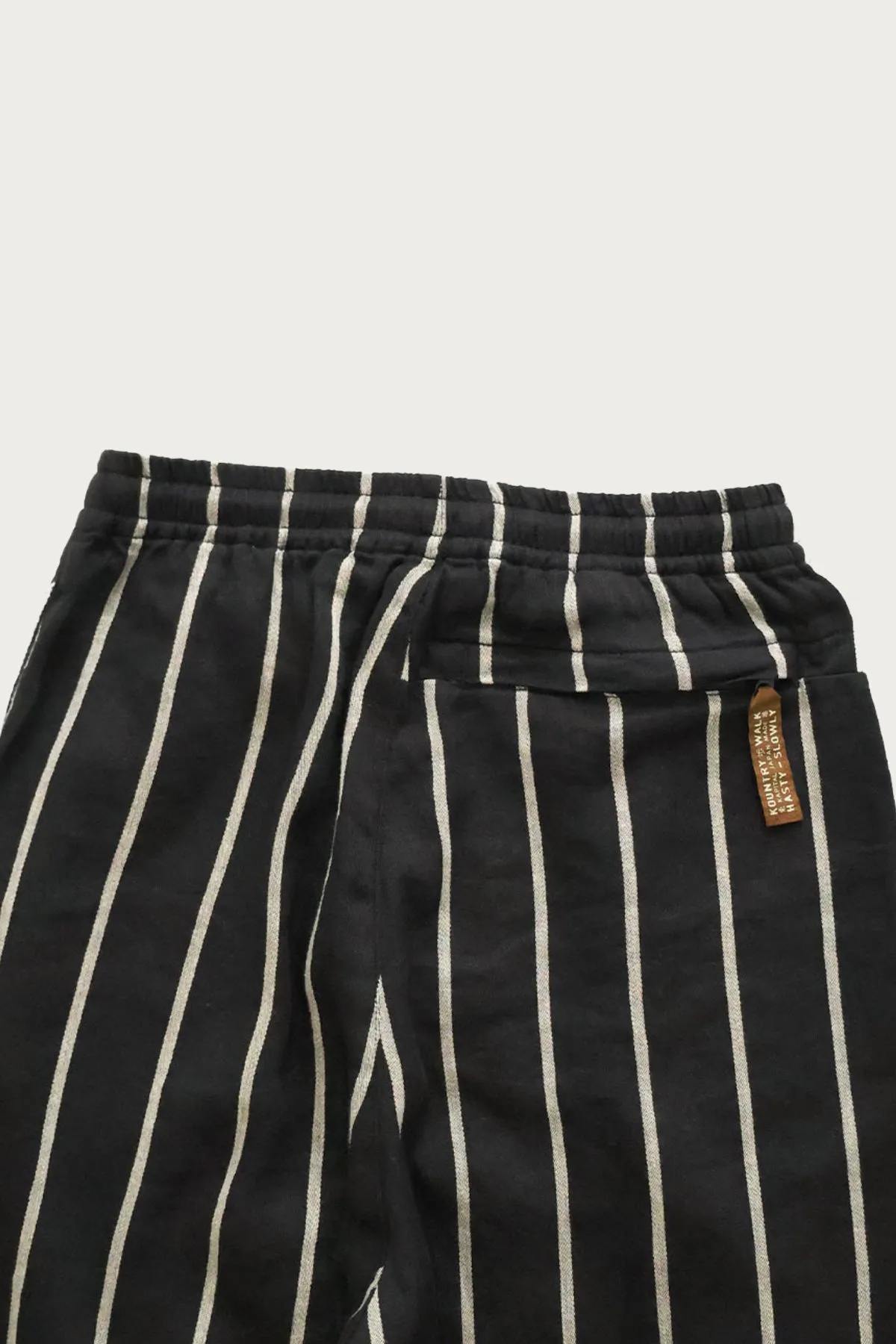 Linen PHILLIES Stripe EASY Pants - Black sold by Canoe Club product image thumbnail 4