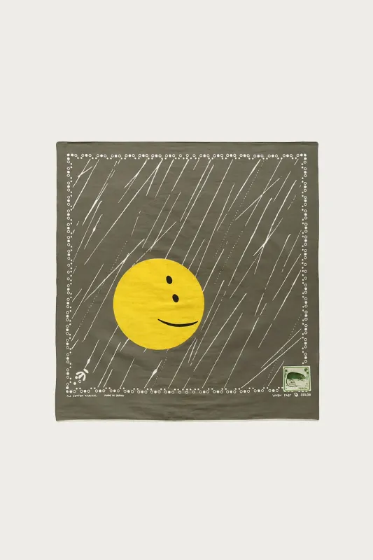 Fastcolor Selvedge Bandana (RAINBOWY) - Khaki made by Kapital