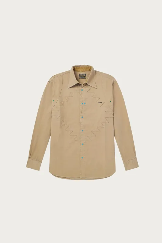 Shirting Chino THUNDERBIRD HUSKY Western Shirt - Beige made by Kapital