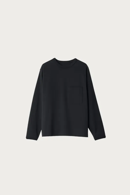 Boxy Long Sleeve Tee - Black made by Lemaire
