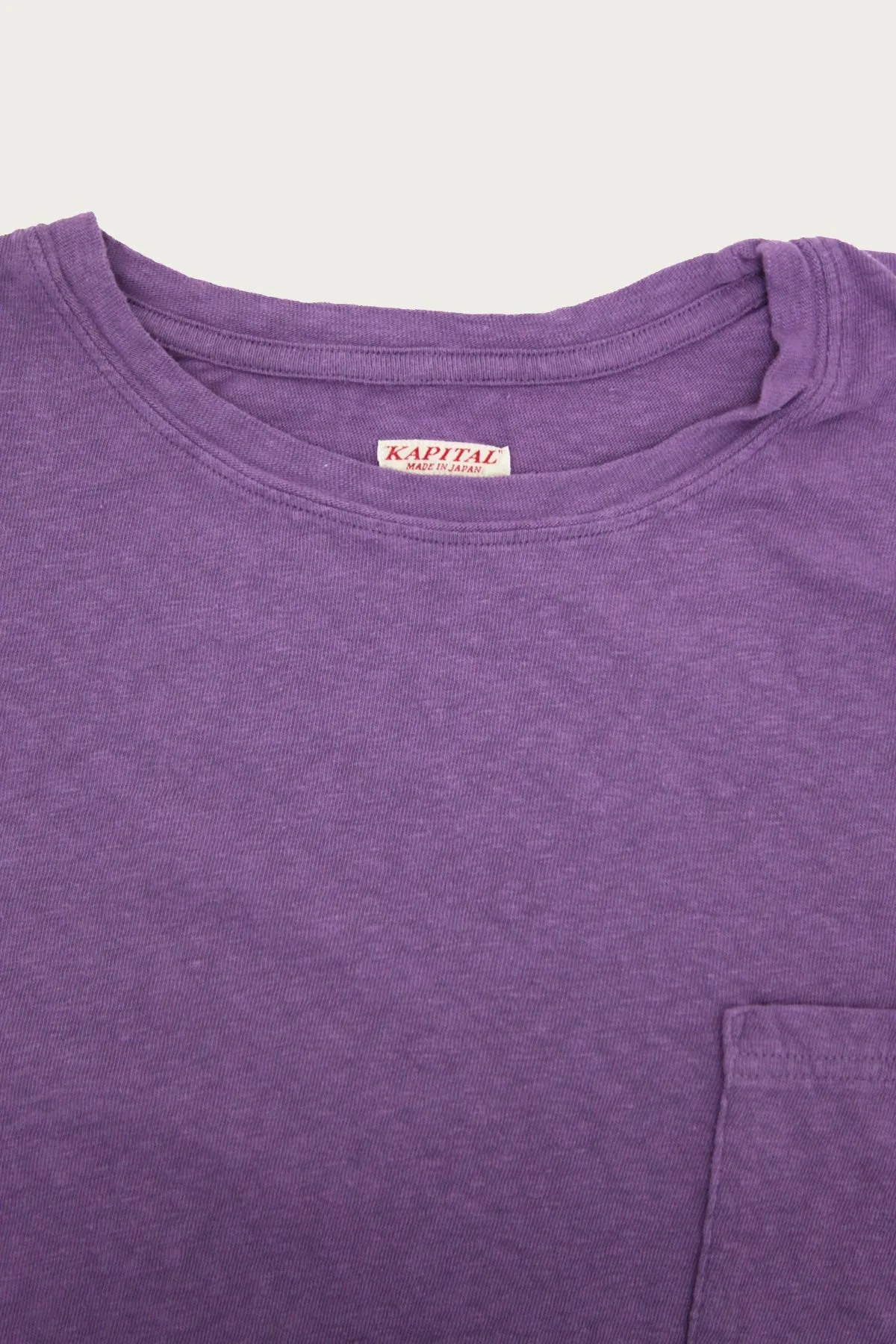 Gauze Jersey Crew Pocket T - Purple sold by Canoe Club product image thumbnail 4
