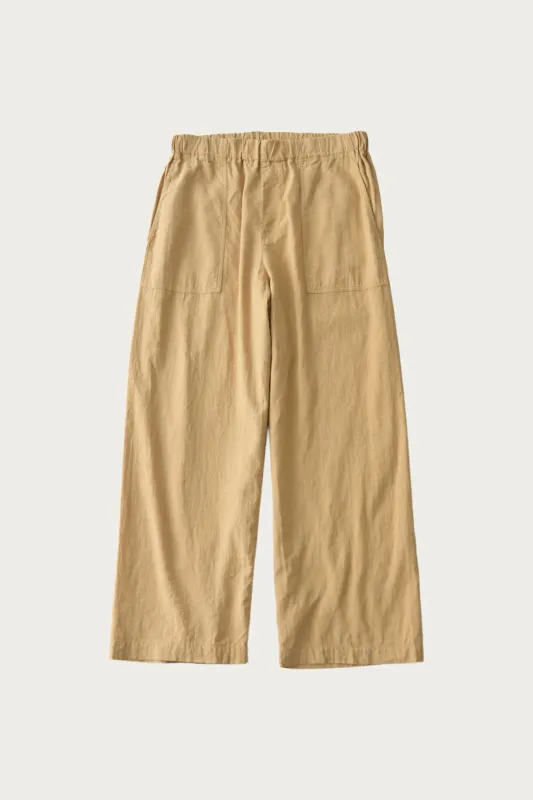 Upcyclino Basic Omi-Zarashi Easy-Fit Pants - Beige made by Confect by Nestrobe