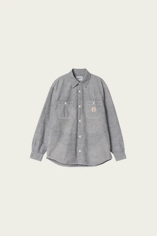 L/S Painter Shirt - Black Worn Used/Splatter made by Carhartt