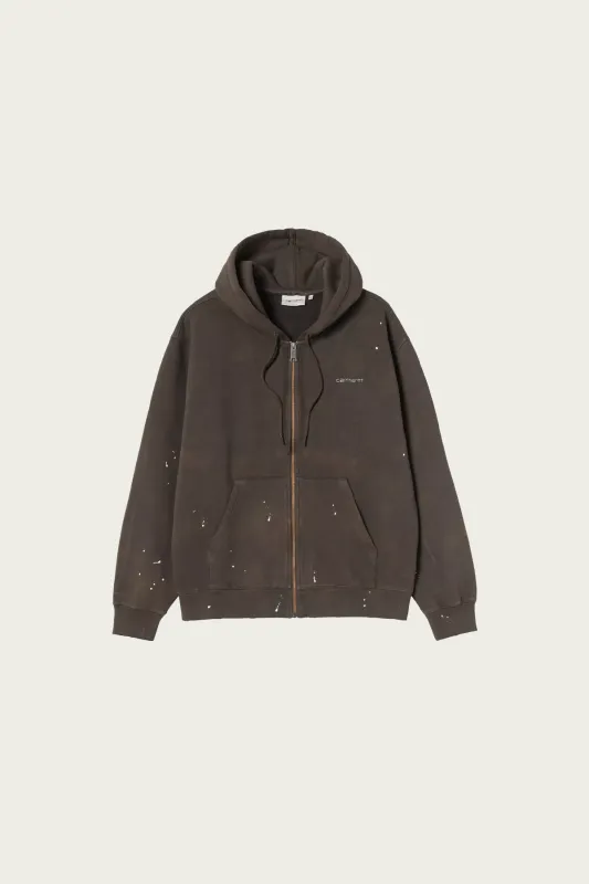 Hooded Painter Jacket - Tobacco Destroy/Splatter Wash made by Carhartt