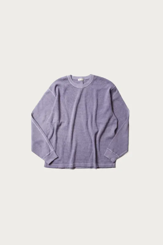 Garment Dyed Waffle Knit Pullover - Lt. Purple made by Canoe Club