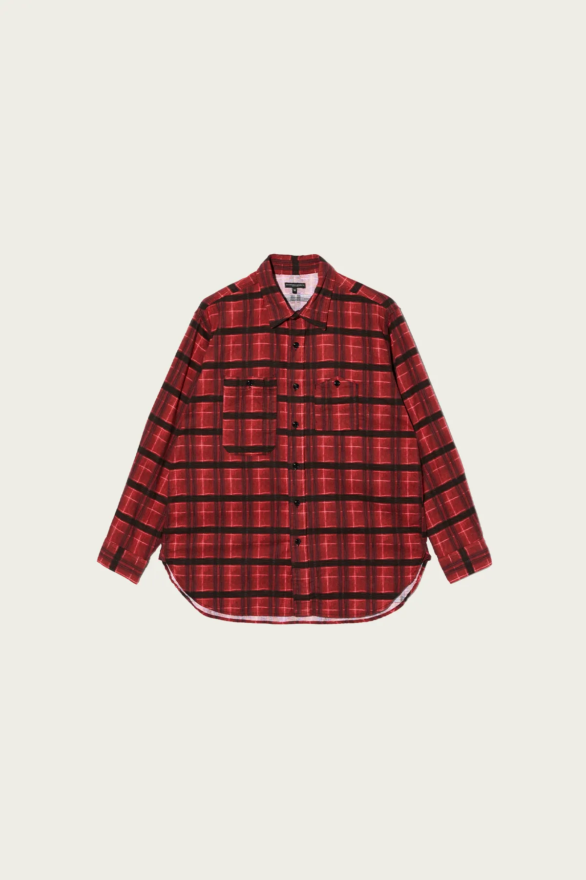 Work Shirt - Red/Black Cotton Printed Plaid Flannel sold by Canoe Club