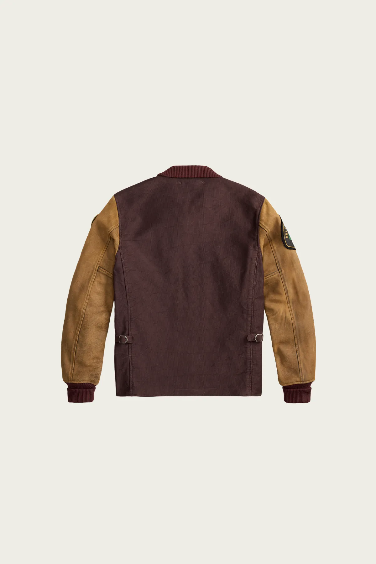 Leather-Sleeve Baseball Jacket - Vintage Burgundy sold by Canoe Club product image thumbnail 2