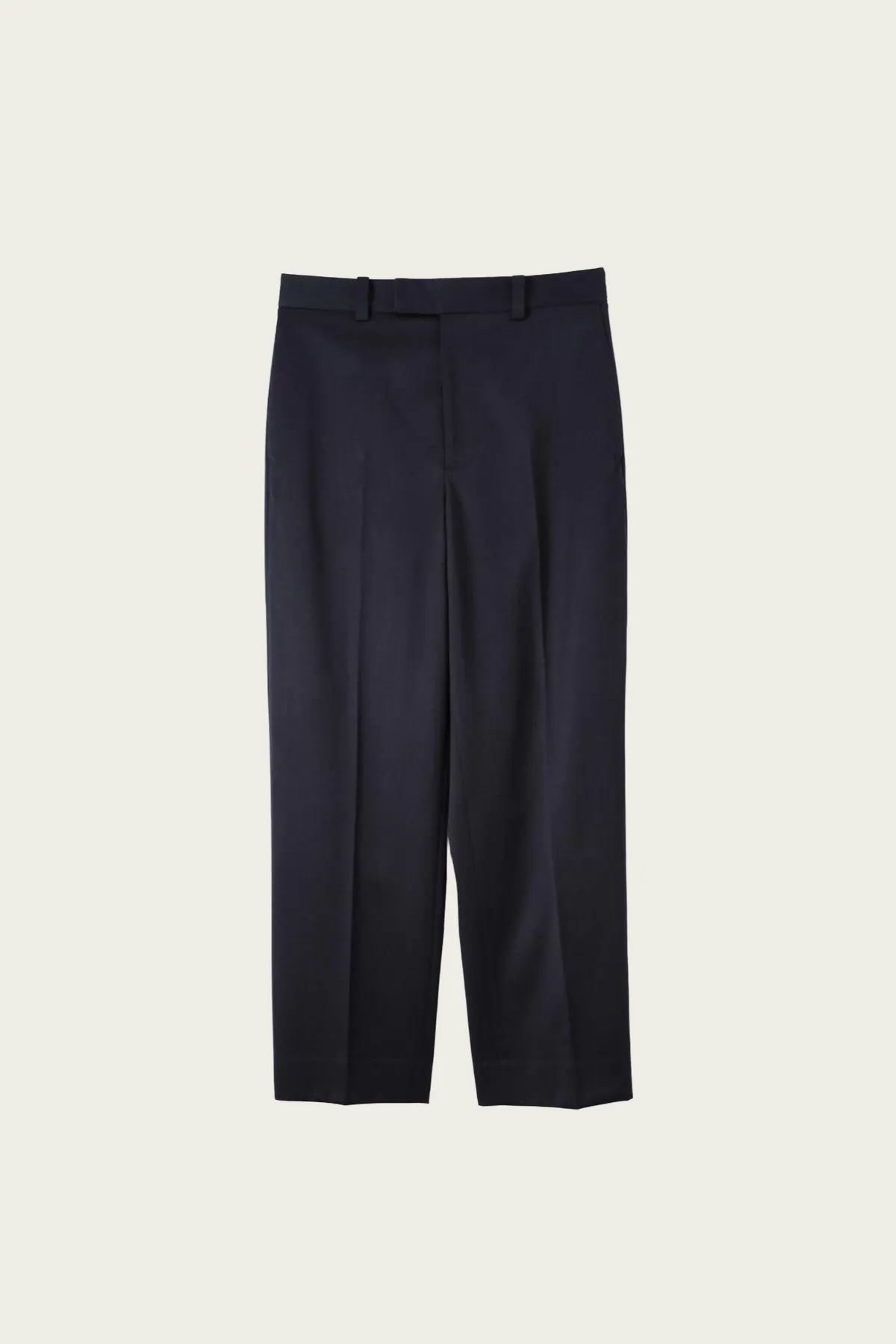 Tailors Trousers - Navy Worsted Wool Cotton sold by Canoe Club