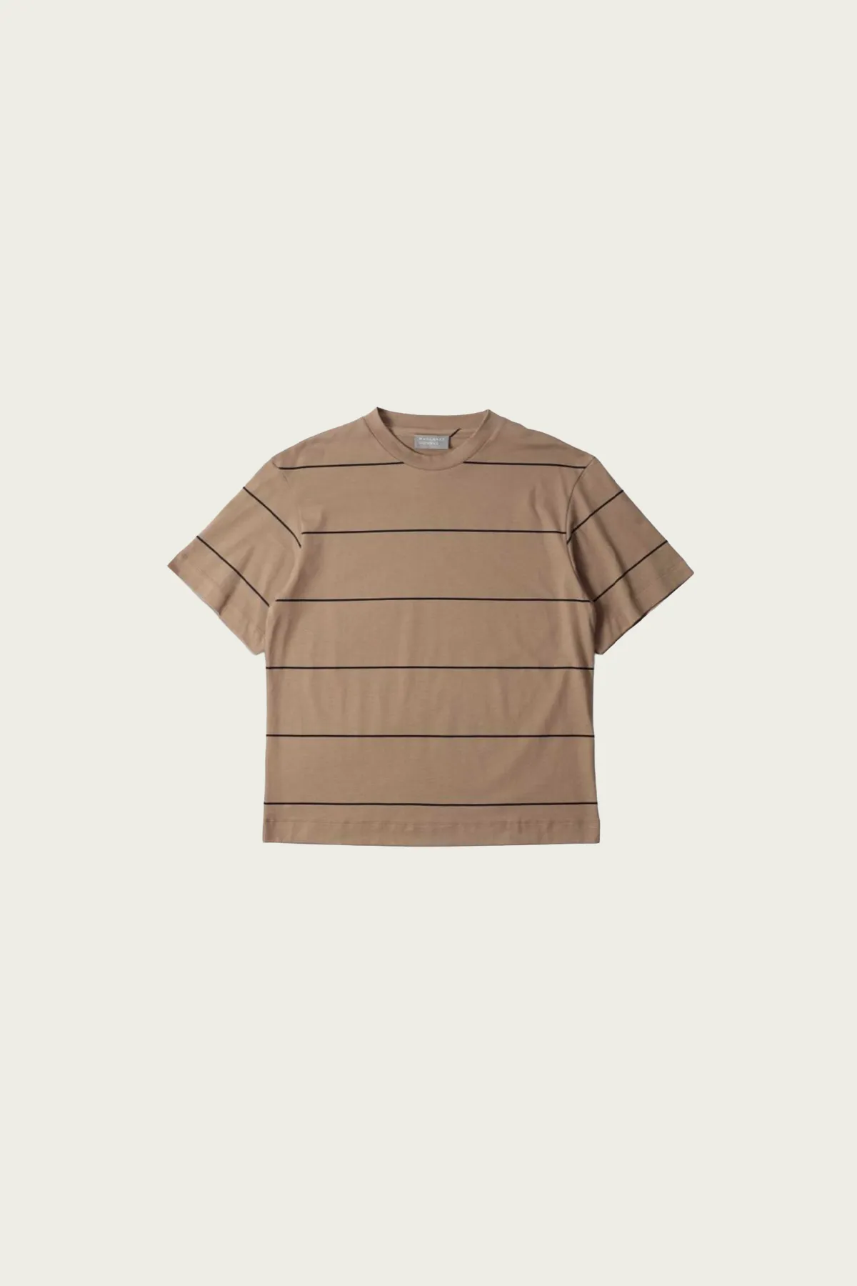 Short Sleeve T-Shirt - Mink/Black Cotton Jersey sold by Canoe Club
