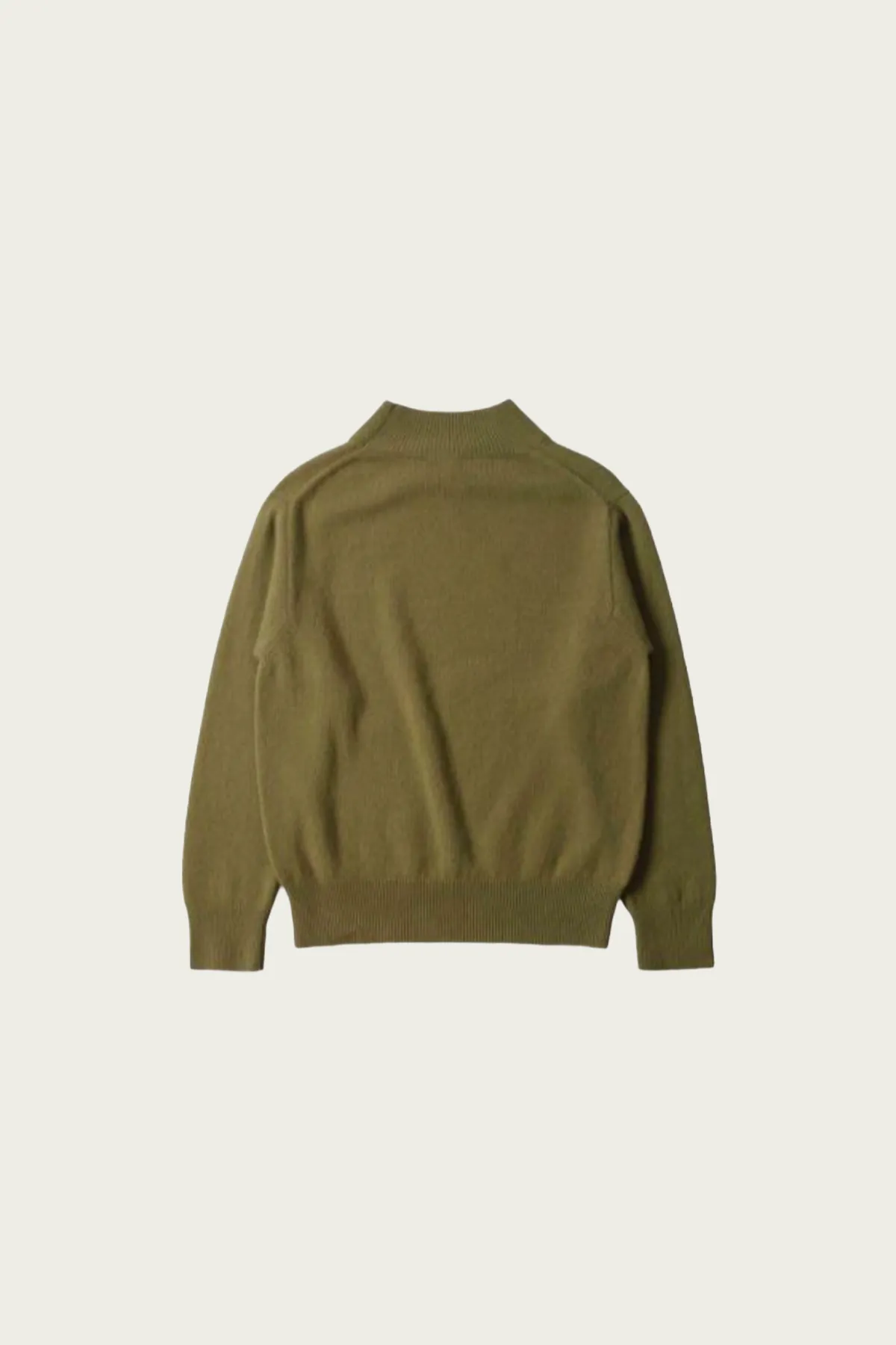 Mock Neck Jumper - Olive Geelong Lambswool sold by Canoe Club product image thumbnail 2