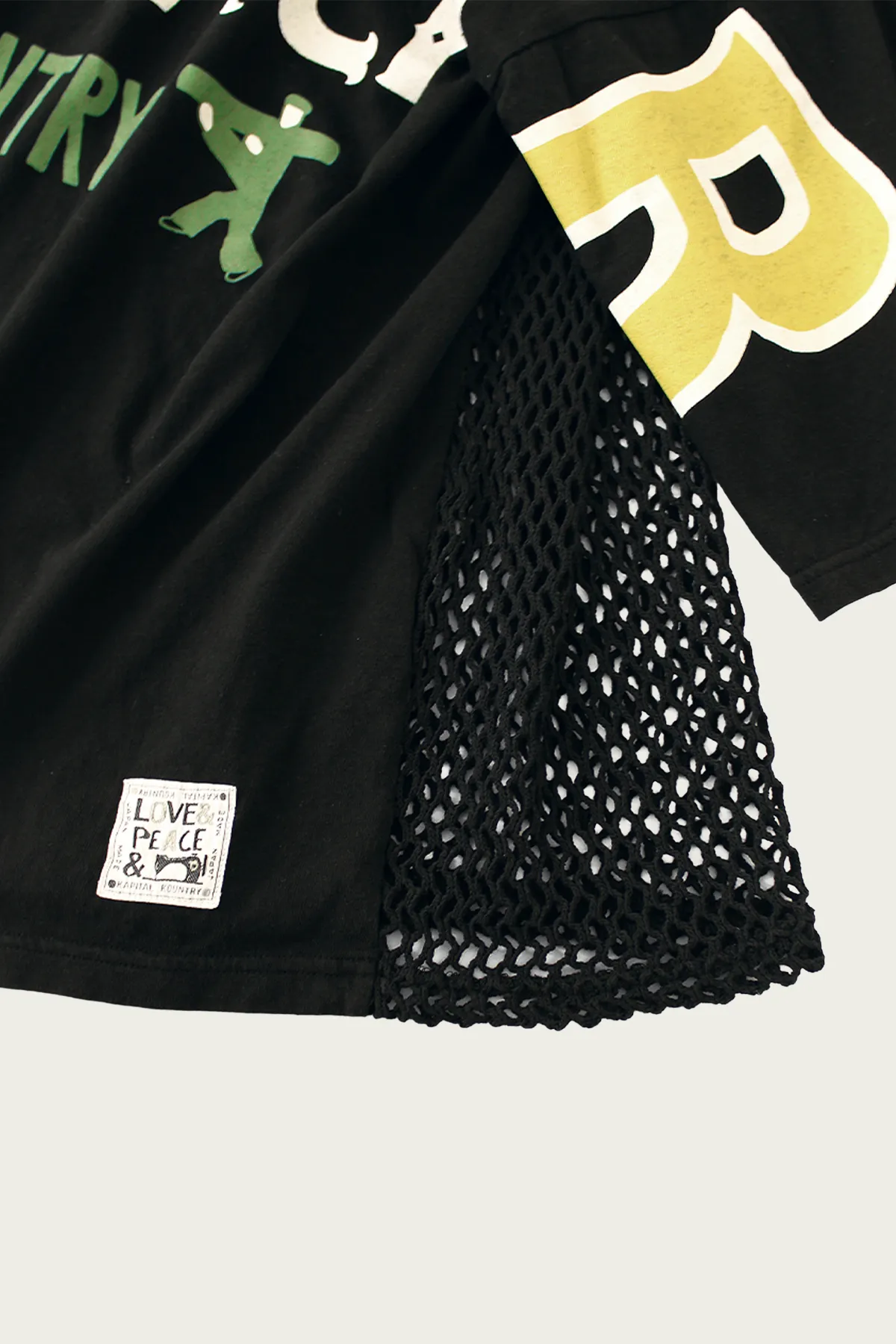 20/-Jersey KATABIRA HUGE-T (DENIM REPAIR) - Black sold by Canoe Club product image thumbnail 5
