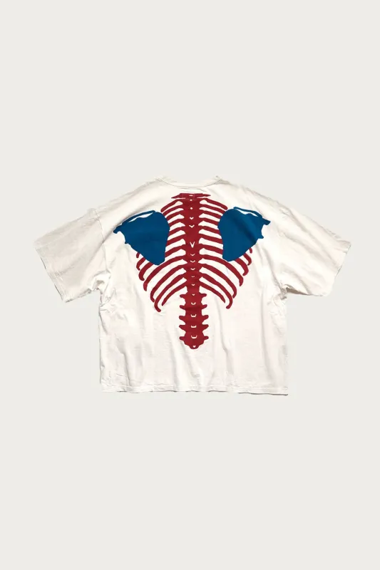 Jersey 2TONES BIG Pocket TEE (BONE) - Tricolor made by Kapital