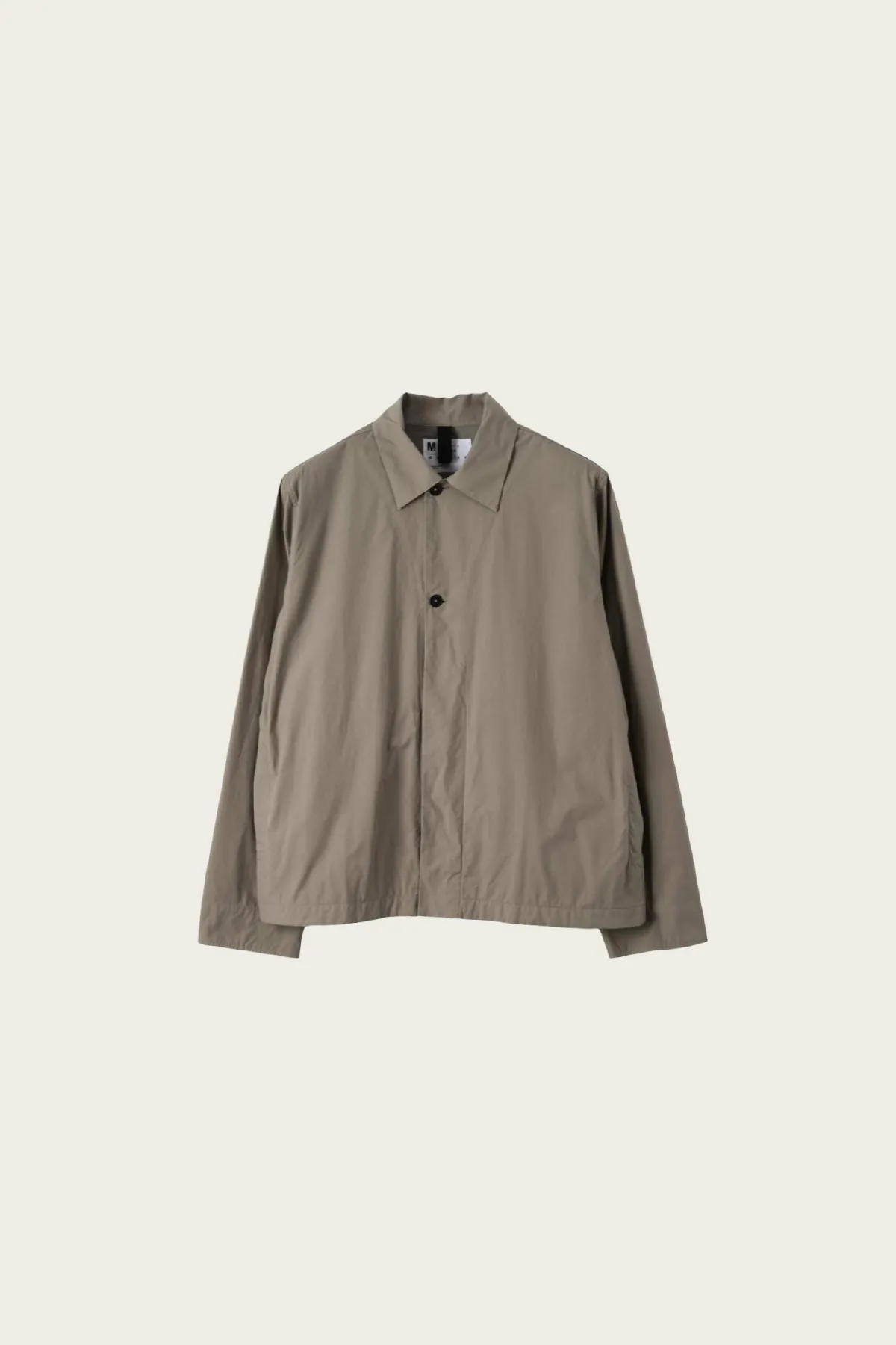 MHL Boxy Overshirt - Mouse Crisp Cotton Poplin sold by Canoe Club